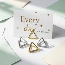 20pcs Gold Triangle Metal Name Card Clips - Golden Triangle - View 3