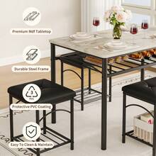 Dining Table & Chair Sets - Grey - View 4