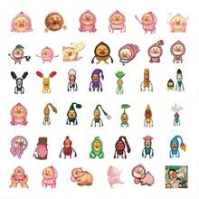 40pcs Cute Pink Peach Stickers, DIY Decor For Diary, Notebook, Phone Case, Cup, Guitar, Kids Stickers - Multicolor - View 2