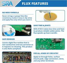 SRA Solder 135 Rosin Paste Soldering Flux For Electronics, No Clean Flux Made For Lead And Lead-Free Solder Circuit Boards And Copper Electrical Wire -  Clean Residues With No Goopy Mess (2oz Jar) - ColorB - View 2