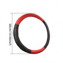 Summer Breathable Massage Car Steering Wheel Cover, Dual-Color Patchwork Design, Suitable For 38CM, O-Shaped Sedans, SUVs, Pickups, For Car Interior - Multicolor - View 2