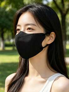 10pcs/50pcs 3D Face-Slimming Masks For Women, Highly Attractive Face-Contouring Design, Morandi Solid Color, Breathable, Non-Stuffy, Non-Ear-Straining, Versatile For Daily Commute, All-Season, Individually Packaged - Multicolor - View 4