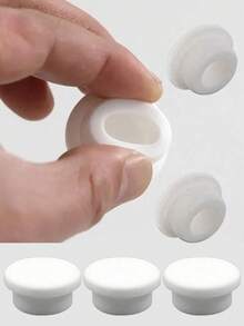 1/4/6pcs Ceramic Sink Basin Overflow Drain Plug Accessories, White Soft Rubber Overflow Hole Plug, Home Bathroom Decor Bathroom Accessories, Back To School Dorm Wash Basin Water Plug - Multicolor - View 15