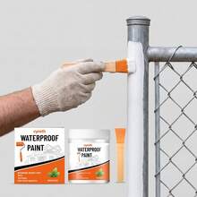 White Waterproof Paint 300g With Brush, Waterborne Antirust Coating, Fast Drying For Wood, Metal, Walls & Household Surfaces(Two Packaging Options Will Be Shipped Randomly.) - Resin Waterproof Paint - View 3