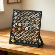 1pc Badge Display Stand, Earring Organizer, Stable Desktop Brooch Storage Board, Enamel Pin Collection & Display Holder - Multicolor - View 3