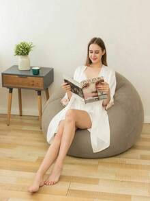 1pc Inflatable Slouchy Sofa, Single Person Bedroom/Balcony Lounger, Outdoor Camping Portable Inflatable Chair - Multicolor - View 4