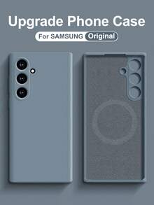 VRNOEI Ốp lưng điện thoại từ tính chính hãng tương thích với Samsung Galaxy S26, S24, S23, S22, S21, S25 Ultra Plus, ốp bảo vệ mềm, sạc không dây từ tính, vỏ TPU mềm chống sốc - Màu xanh khói - Xem 20