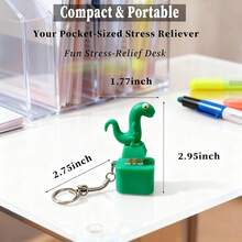 2026 New Lizard Shape Rechargeable Keychain, Sound & Colorful Light Button Toy, Portable Anxiety Relief For Car Acessesories, Bag Charms, Perfect Unique Father's Day Gift For Men, Stress Toy - 1 - View 7