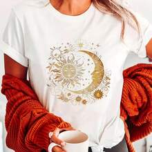 Printed T-Shirt For Men And Women - White - View 1
