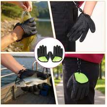 Magnetic Release Fishing Gloves, Anti-Puncture, Suitable For Catching And Cleaning Fish, Non-Slip Palm Design, For Men - Multicolor - View 6