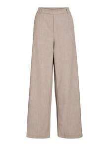SUNSTORY Women's Autumn Khaki High-Waist Straight Wide Leg Dress Pants, Vintage Formal Style, Suitable For Party, Wedding, Social, Graduation Ceremony - Khaki - View 8