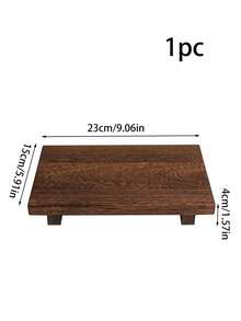 8.6" X 3.5" Small Wooden Tray Base, Rustic Style Bathroom Decor, Wooden Riser Stand, Kitchen Soap Dish Rack, Suitable For Vanity, Countertop, Sink, Boho Style, Suitable For Holiday, Beach, Bathroom, Bedroom - Multicolor - View 15
