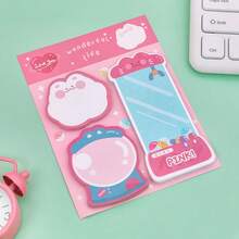 Notas adhesivas con formas de animales lindos, con patrones de animales, blocs de notas autoadhesivos, cuadernos exquisitos y compactos, adecuados para uso en la oficina y la escuela - Multicolor - Ver 11