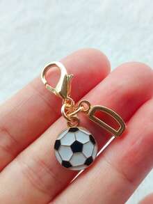 Exquisite Football Pendant Gold A-Z Letter Keychain, Gold Letter Charm, Cute Key Ring Handbag Pendant, Bag Charm, Keychain Bag Accessory, Phone Case Wallet Car Key Accessory - Multicolor - View 19