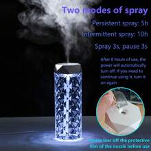 This USB-Powered Large Capacity Acrylic Crystal Humidifier Can Be Used As A USB Night Light, Desk Lamp, And Crystal Atmosphere Light. It Is Also A Small Essential Oil Diffuser Suitable For Bedroom And Home Use (Please Do Not Use Oil-Based Perfumes Or Fragrances). The Lid Is Not Waterproof. 7-Color RGB Auto-Changing, Long Press To Lock The Color. - 白色 - 查看 2