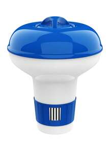 5-Inch Floating Chlorinator/Bromine Dispenser, Fits 1-Inch Chlorine Tablets, Adjustable Release Flow Floating Dispenser, Suitable For Indoor/Outdoor Swimming Pools, Hot Tubs, Blue & White, Great For Inflatable And Above-Ground Pools - Dispenser - View 1