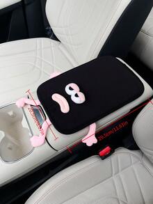 Cute Funny Car Armrest Box Pad Creative Sausage Lips Car Armrest Pad Anti-Slip Central Armrest Box Cover Pad Interior Decoration - A - View 8