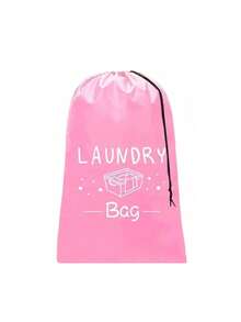 Extra Large Drawstring Travel Laundry Bag, Durable, For Dirty Clothes Storage, Easy To Install, Travel Essential, 4 Colors Available, Transparent Pattern, Drawstring Closure, Made Of High-Quality Tear-Resistant Polyester Fabric - Multicolor - View 6