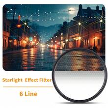 Filtro de estrella QZSD, filtro de efecto fotográfico, puede presentar efecto de estrella de 6 líneas, también llamado filtro de estrella, adecuado para la toma nocturna de fuentes de luz concentradas. Aplicable para la instalación frontal en cámaras DSLR y lentes sin espejo - Ver 2