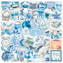 50張夏季貼紙、季節貼紙、海洋貼紙、可愛貼紙、海灘貼紙、熱帶貼紙、大宗貼紙、節日裝飾、乙烯基防水貼紙，適用於水瓶、電腦、筆記本電腦、手機、行李箱、筆記本、冰箱 - 2 - 查看 8