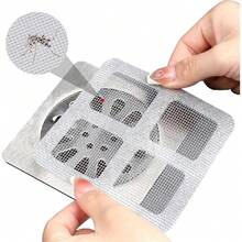10-Pack Disposable Bathroom Drain Hair Filter, Adhesive Mesh Sink Filter, Bathroom Drain Hair And Debris Filter Sticker - White - View 8