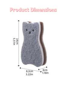 Cute Shaped Kitchen Sponge Thick Durable Dishwashing Cleaning Tools For Kitchen Bathroom And Outdoor Cleaning Multifunctional Heavy-Duty Scrub Sponge Designs Holiday Party Dish Essential Summer Cleaning Pack Housewarming Gift For Aesthetic Home - A - View 7