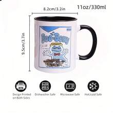 [24-Hour Shipping Within Mexico] Double-Sided Werewolf Cereal Box Mug, Collect All Five!! Vintage Cereal, Halloween Cereal With Monsters, Original Gift - Ceramic 11oz - 1 - 查看 2