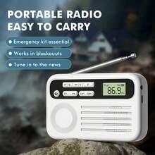 Mini Radio FM con Altavoz, Radio Compacta con Toma para Auriculares, Recargable, Batería de Larga Duración de 1200mAh, Adecuada para Uso Interior, Exterior y de Emergencia, Ligera y Portátil, Cabe en el Bolsillo o Mochila - Ver 10