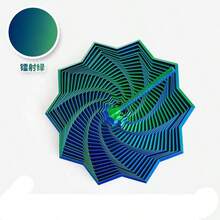 3D列印星形多邊形壓力隨機配色紓壓玩具，3D摺疊結構手指紓壓裝置，具視覺與聽覺舒緩效果，適合桌面裝飾，可用作聖誕禮物、生日派對禮物、節日理想禮物或母親節禮物（所有款式隨機配色） - 多色 - 查看 7