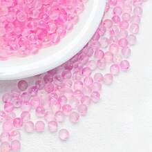 100/200pcs 8mm Frosted Gold Foil Round Glass Beads With Straight Hole, Spacer Beads For Jewelry Making, Handmade DIY Bracelets, Necklaces, Earrings Accessories - Multicolor - View 4
