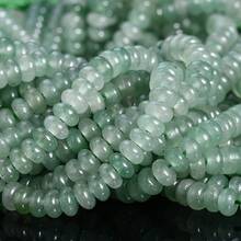 波西米亚风天然石珠 4mm 粉色石英 绿松石 浅蓝色 蛇皮纹石 算盘隔珠 珠宝制作项链手链 - 彩色 - 查看 4