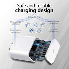 20W Portable Fast Charger + 3.3ft/100cm Type-C To Type-C High-Efficiency Data Transfer Braided Cable, Compatible With IPhone 16/16 Pro/16 Pro Max/16 Plus/15/15 Pro/15Pro Max/IPad Mini6/IPad Air4/IPad Pro,Phone ChargerHigh Output Power - View 5