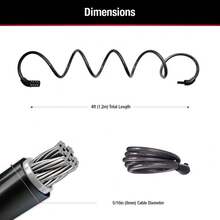 FCV 1Pack Lock Bike Lock Cable With Combination 4ft Black Bicycle Lock With Vinyl Coating - Black - View 6