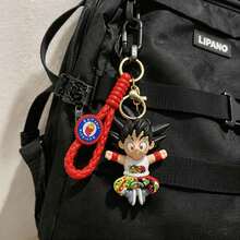 MINISO Dragon Ball Anime Cartoon Dual Character PVC Keychain Figure Pendant Creative Key Ring Accessory Durable Lightweight Hanging Charm For Backpack Handbag Shoulder Bag Car Keys Organizer Daily Carry Use - Style 1 - View 4