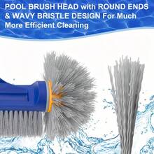 1pc Round Head Pool Brush, Suitable For Inground/Above Ground Pools, Spas, Hot Tubs, Efficient Pool Brush Head, Compatible With Standard Pool Pole, Pole Not Included - A - View 3