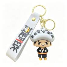 Miniso 名创优品 海贼王 特拉法尔加·罗 白色卡通 PVC 钥匙扣挂件，优质柔软 PVC 手提包配饰，金属扣背包挂件，动漫风格包包装饰，可爱行李牌挂件，日常必备钥匙扣，趣味旅行礼物收藏品 - 樣式 1 - 查看 7
