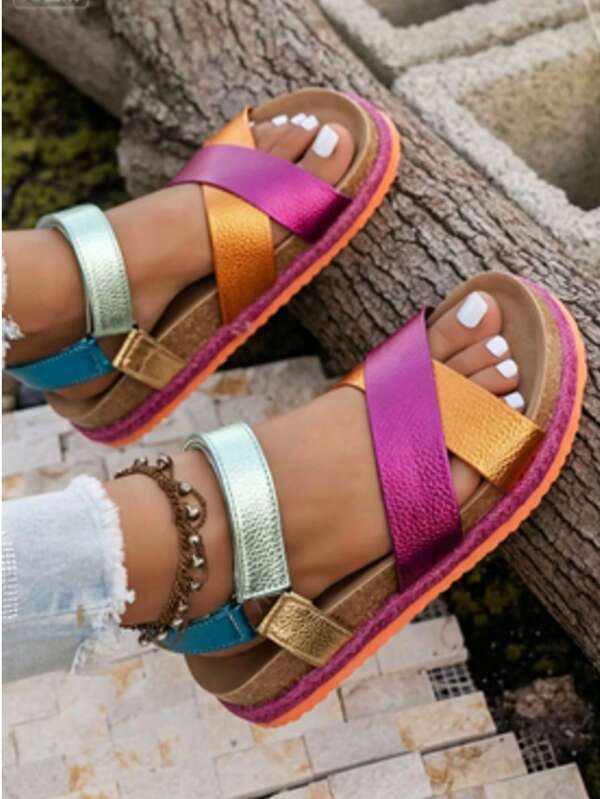 2025 New Bohemian Style Thick Sole Buckle Sandals, Roman Platform Versatile Outdoor Beach Sandals, Fashion Travel Essential