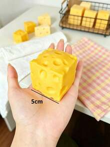 New Cute Squeeze Cheese - Extra Large Soft Cheese Block | A Novel Squeeze Cheese Toy To Relieve Adult Stress, Perfect Small Gift For Christmas, Parties And Other Occasions, Squishies, Cheese Squishy, Squishy, Stress Relief Toy - Multicolor - View 10