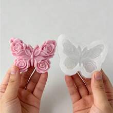 1pc 3D Flower Butterfly Silicone Mold, Resin Candle Mold And Home Decor, Perfect For Birthdays, Valentine'S Day, Mother'S Day, Weddings, Souvenirs - Transparent - View 8