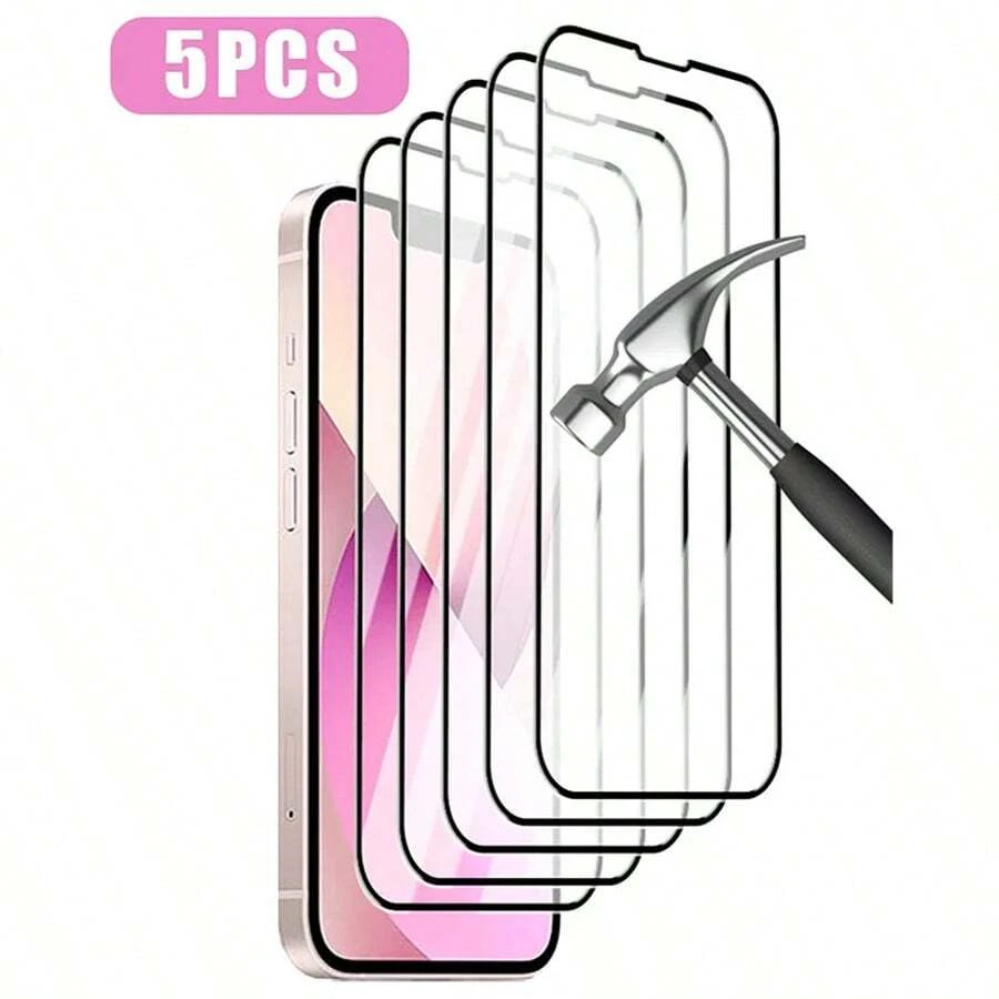 CSDZ 螢幕保護貼 5 片裝，相容 iPhone 17/17 Pro/17 Pro Max/17e/16/16 Pro/16 Plus/16 Pro Max/16e，隱私防窺高清透明保護膜，相容 iPhone 17、 12，防刮防碎 [國際版，非本地版]