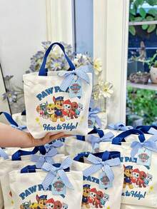 Paw Patrol 1件裝汪汪隊主題生日禮物 多功能肩背包 大容量便攜帆布包 帆布紀念袋 適合兒童 - 彩色 - 查看 6
