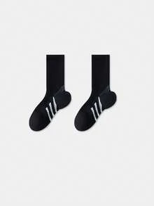 1/2/4 Pairs Professional Running Socks For Women, Odor-Resistant, Moisture-Wicking, Towel Bottom, Anti-Slip, Fitness Long Tube Socks, Jump Rope Compression Socks, Mid-Calf Socks, Sports Couple Socks - Multicolor - View 17