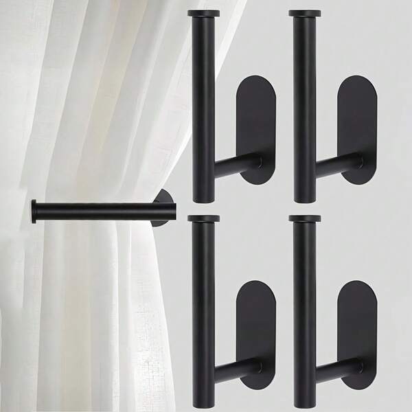 2 piezas Ganchos metálicos para sujetar cortinas, Ganchos autoadhesivos para cordón de cortina, Colgadores de cortina, Clips para cortinas sin agujeros, Adecuados para ventanas y puertas, Ganchos multiusos para el hogar