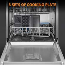 CACHOO 3-In-1 Breakfast Maker Machine With Interchangeable Plates – 800W, Includes Waffle, Sandwich & Grill Plates For Homemade Breakfast, Snacks, And BBQ - Black - View 5