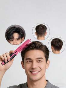 1pc V-Shaped Clip Hair Comb, Home Hair Styling Comb, Straightening Comb, Hair Styling Tool For Grooming And Trimming, Plastic Detangling Styling Comb, Smooth Hair Bangs Portable Travel Folding Multi-Function Hair Comb Pocket Comb - Multicolor - View 6