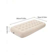 Portable Inflatable Camping Mat, Soft Flocked Durable PVC Air Cushion, Suitable For Single Person Travel And Picnic. - Air Mattress - View 5