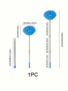 1PC Extendable Microfiber Ceiling Fan Duster With Washable Head - Perfect For High Ceilings, Furniture & Car Cleaning Ceiling Fan Cleaner Duster Fan Cleaner - Blue - View 11