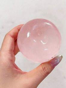 Pink Handcrafted Coconut Oil Squishy Balls, Squeaky Interactive Squeeze Stress Balls, Bendable Shapable Dual Rebound Vent Toy, Ultra Soft Comfort Touch Hand Sensory Toy, Compact Easy Carry Leisure Toy, Great For Anxiety Relief, Focus Improvement & Emotional Release, All-Age Tactile Play Toy For Daily Entertainment - 原色 - 查看 5
