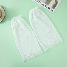 1 Pair Lace Floral Sun Protection Sleeves, Nylon Breathable Elegant Fresh Sun Protection Sleeves, Elegant Style Sun Protection Sleeves - Lace - View 13
