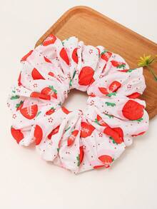 1pc Fruit Pattern Elastic Hair Scrunchie, Versatile Oversized Elastic Hair Tie Hair Accessory Ponytail - Multicolor - View 7